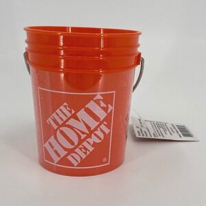The Home Depot Bucket Ornament Miniature Orange Holiday Decor 25SU00072 NWT